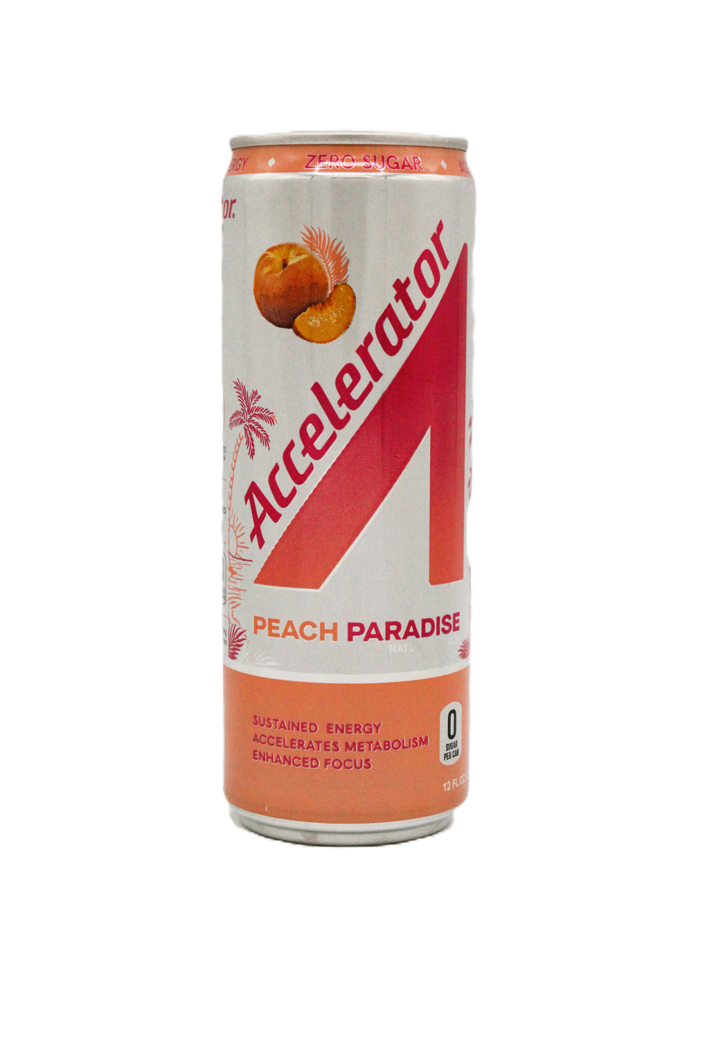 Accelerator Peach Paradise Energy Drink, 12 oz Cans – 12 Pack