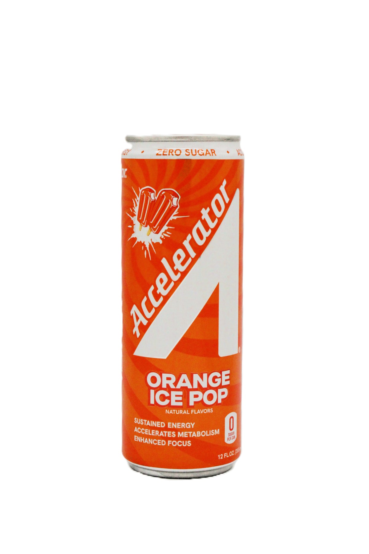 Accelerator Orange Ice Pop Energy Drink, 12 oz Cans – 12 Pack