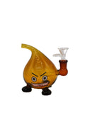 4.9" Novelty Amber Glass Character Water Pipe