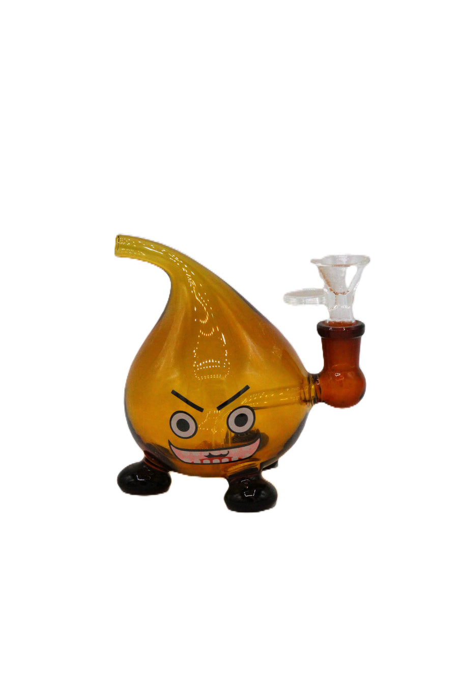 4.9" Novelty Amber Glass Character Water Pipe